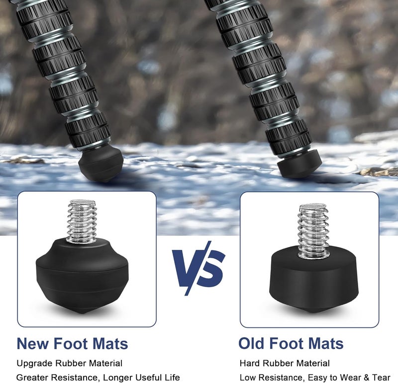 Manbily Universal Tripod Rubber Foot Spike, Anti-Slip 3/8" Rubber Feet for Camera Tripods Monopods, Replacement Parts (35mm x 35mm)-3 Pcs - Image 2